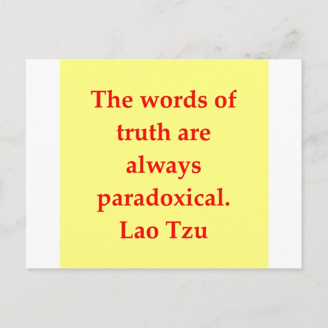 Postal gran cita de Lao Tzu (Anverso)