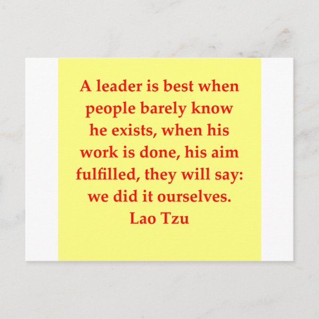 Postal gran cita de Lao Tzu (Anverso)