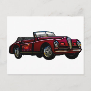 Postal Gran coche convertible clásico