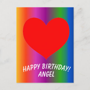 Postal Gran corazón rojo