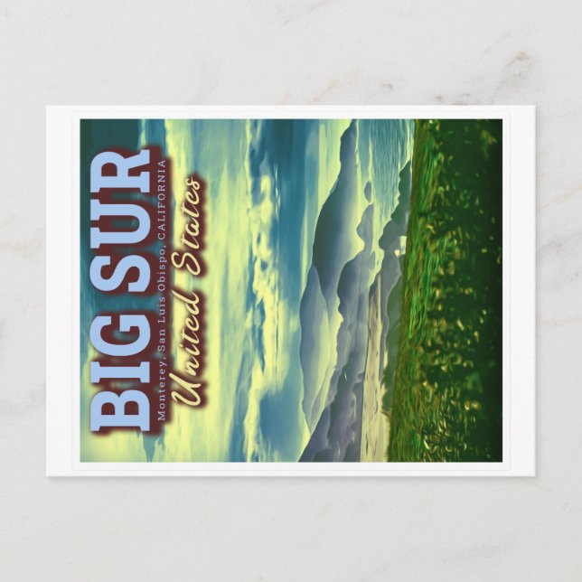 POSTAL GRAN COSTA SUR CENTRAL DE CALIFORNIA ESTADOS UNIDO (Anverso)