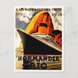 Postal Gran crucero de Normandía a Río