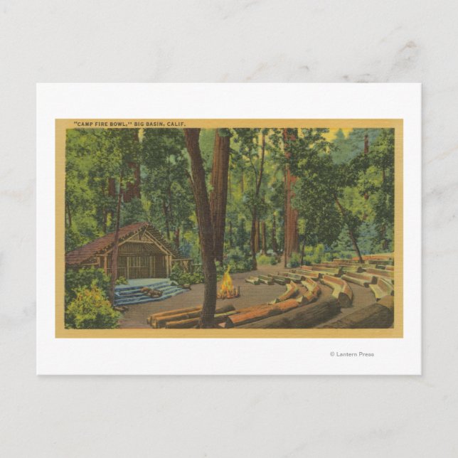 Postal Gran Cuenca, California Vista del "Tazón de Fuego  (Anverso)