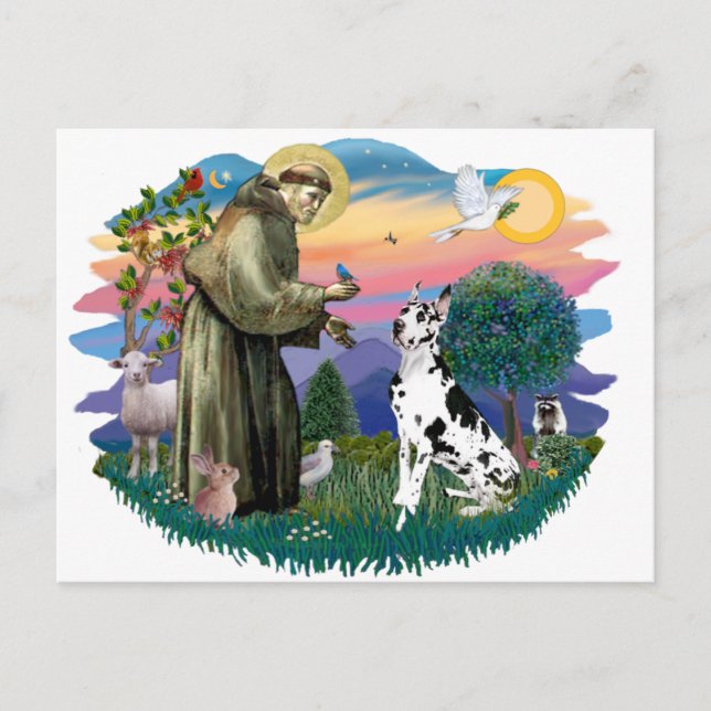 Postal Gran Danés (Arlequín) (Anverso)