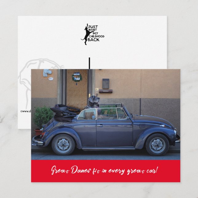 Postal Gran Danés encaja  (Anverso / Reverso)