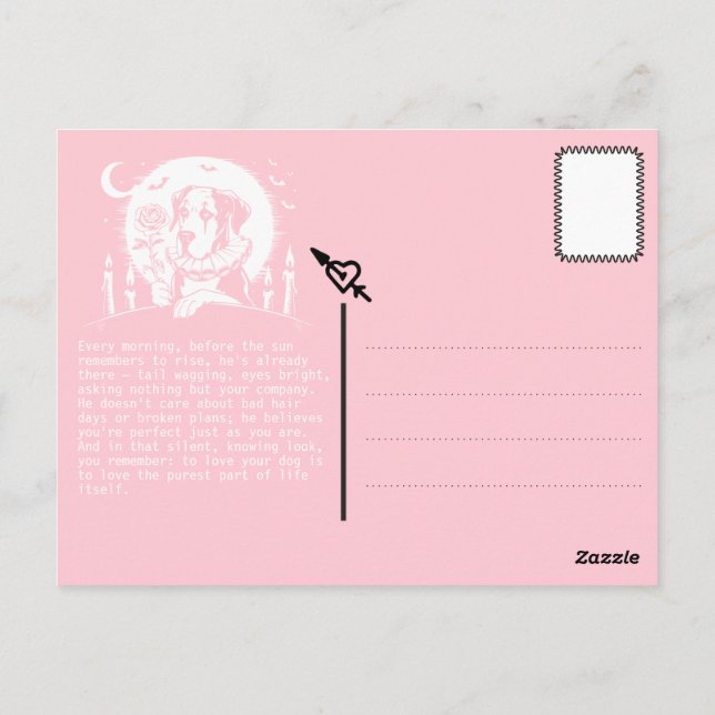 Postal Gran Danés "GRAN AMOR" (Reverso)