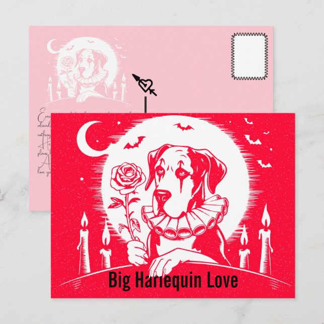 Postal Gran Danés "GRAN AMOR" (Anverso / Reverso)