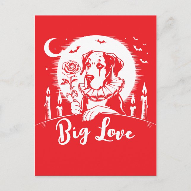 Postal Gran Danés "GRAN AMOR" (Anverso)