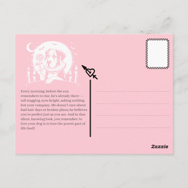 Postal Gran Danés "GRAN AMOR" (Reverso)