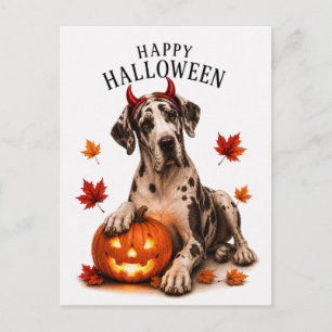 Postal Gran Danés Halloween