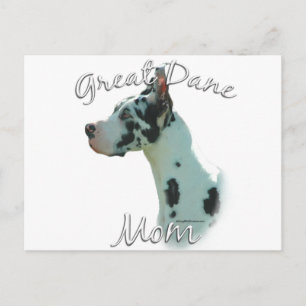 Postal Gran danés (harlequin) mamá 2