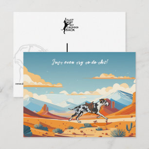 Postal gran danés o caballo