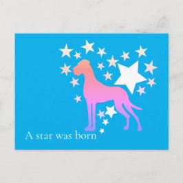 Postal Gran Danés Personalizado Estrella