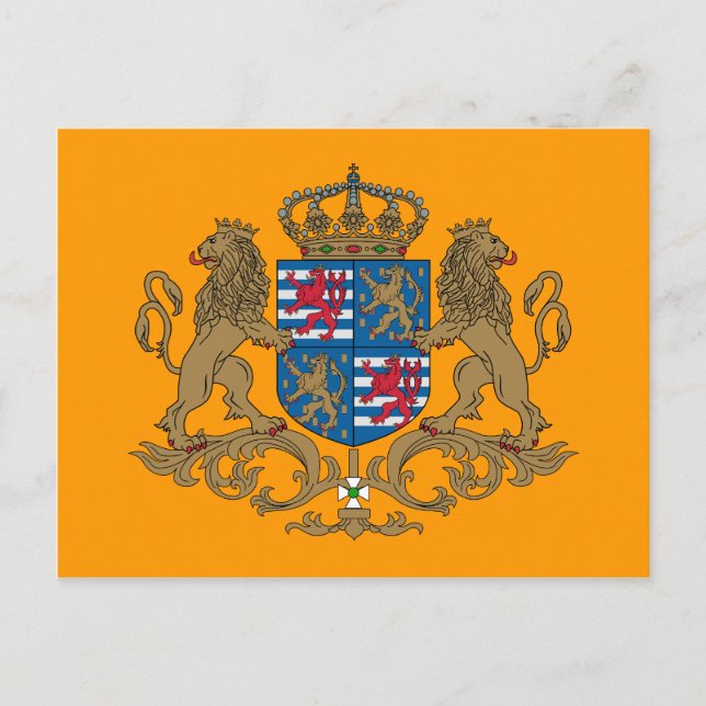 Postal Gran Duque De Luxemburgo, Bandera De Luxemburgo (Anverso)