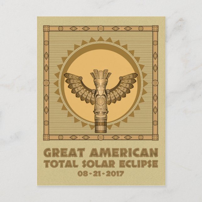Postal Gran eclipse solar total estadounidense - 2017 (Anverso)