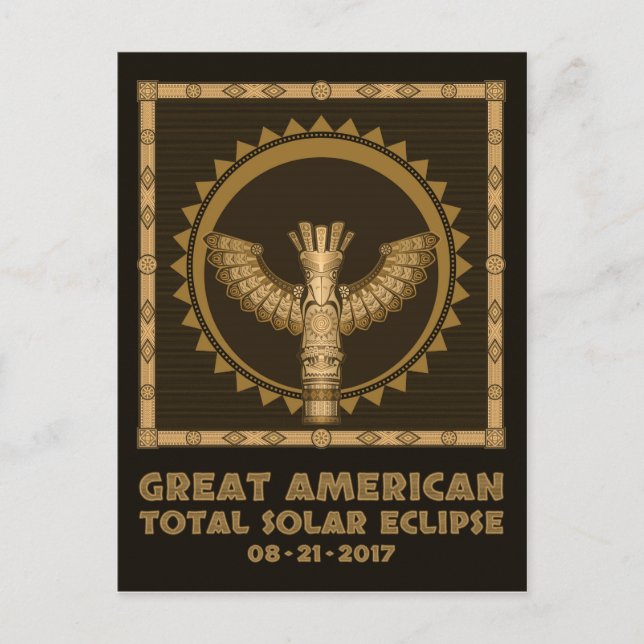 Postal Gran eclipse solar total estadounidense - 2017 (Anverso)