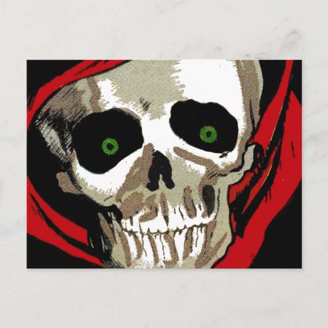 Postal Gran Eerie Zombie Oyes Skeleton Halloween (Anverso)