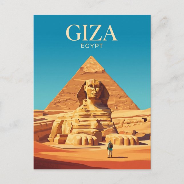 Postal Gran Esfinge de Egipto (Anverso)