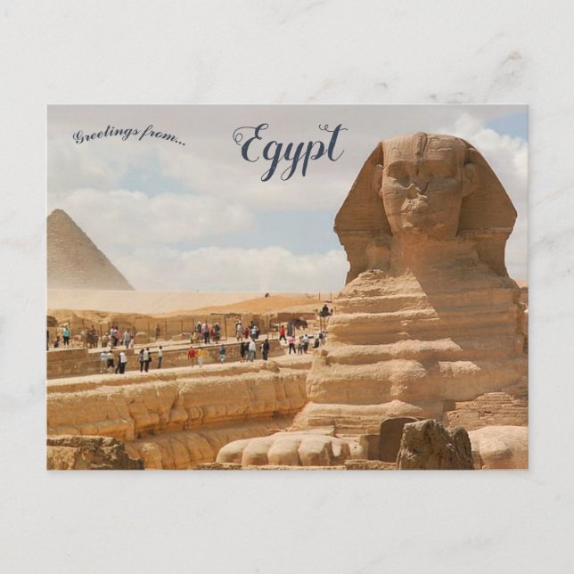 Postal Gran Esfinge de Giza Egipto (Anverso)