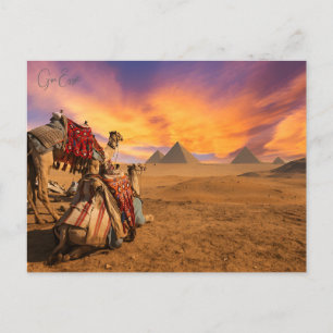 Postal Gran esfinge de giza Egipto vintage Historia nilo