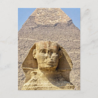Postal Gran Esfinge de Giza & pirámides Antiguo Egipto 