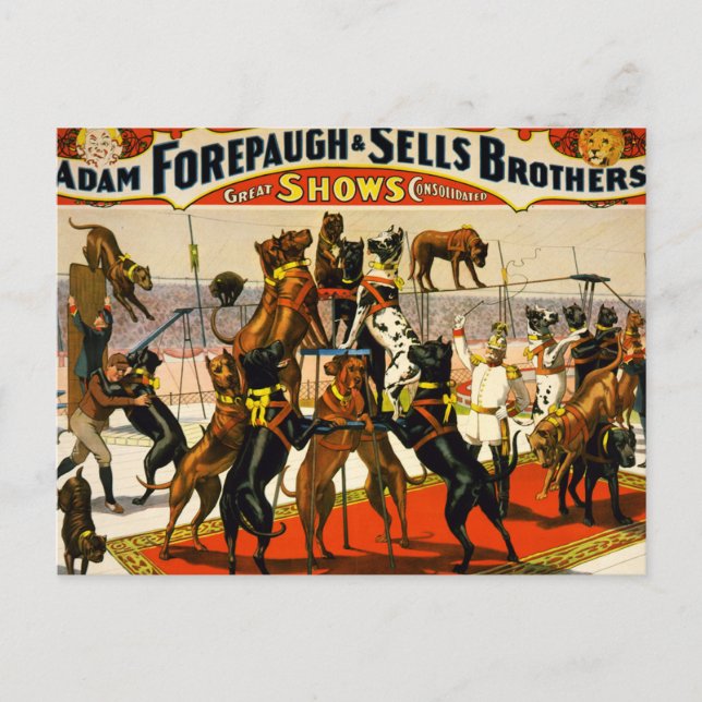 Postal Gran espectáculo de canto de danés (Anverso)