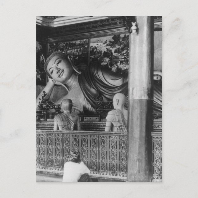 Postal Gran estatua de Buda en Tailandia (Anverso)