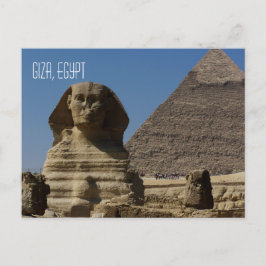 Postal Gran estatua de Esfinge Giza El Cairo Viaje de Egi