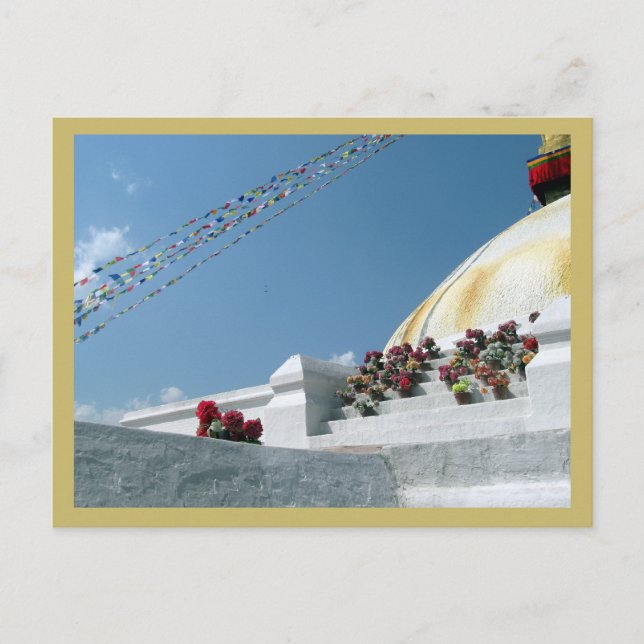 Postal Gran Estupa de Boudhanath (Anverso)