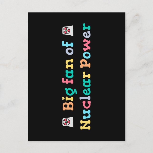Postal Gran fan del poder nuclear (Anverso)