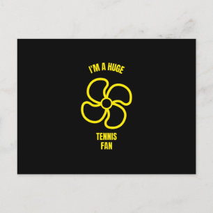 Postal Gran fanático del tenis divertido deportes