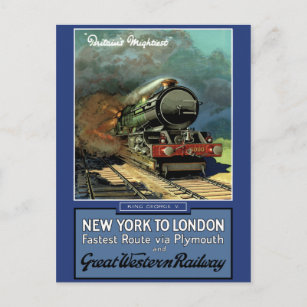 Postal Gran Ferrocarril Oeste de Londres Nueva York