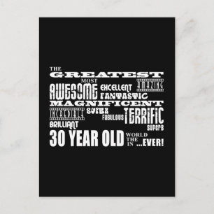 Postal Gran Fiesta de cumpleaños de 30 años con diversión