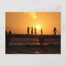 Postal Gran fotografía de niños en el muelle en Key West