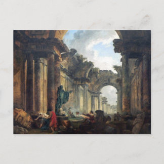Postal Gran Galería del Louvre en ruinas - 1796