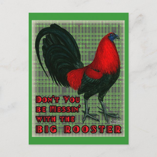 Postal Gran Gallo Rojo (Anverso)
