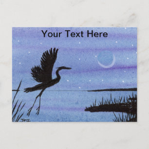 Postal Gran Garza Azul