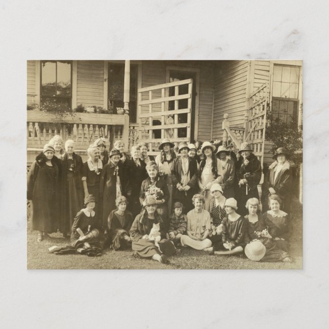 Postal Gran grupo de mujeres de los años 20 (Anverso)
