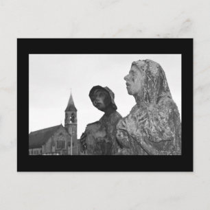Postal Gran hambruna de estatuas irlandesas en Dublín