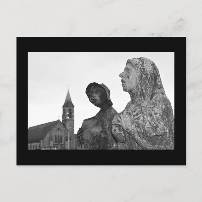 Postal Gran hambruna de estatuas irlandesas en Dublín (Anverso)