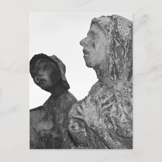 Postal Gran hambruna de estatuas irlandesas en Dublín (Anverso)