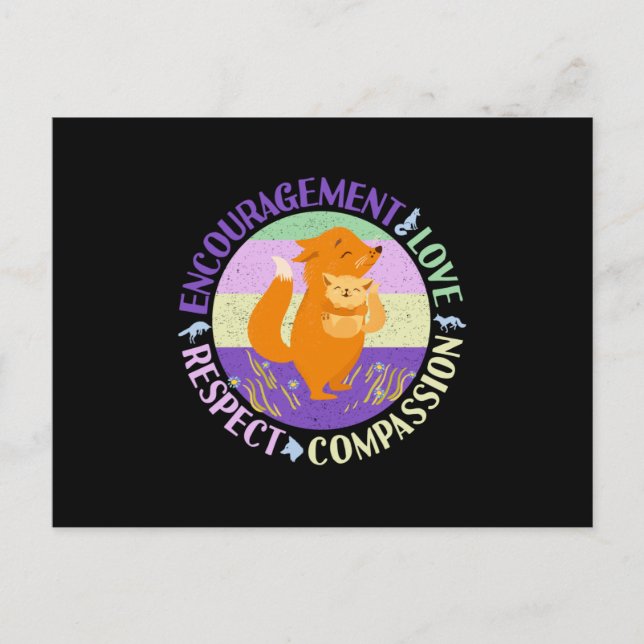 Postal Gran Hermandad Amor - Hermandad Bonding Fox (Anverso)