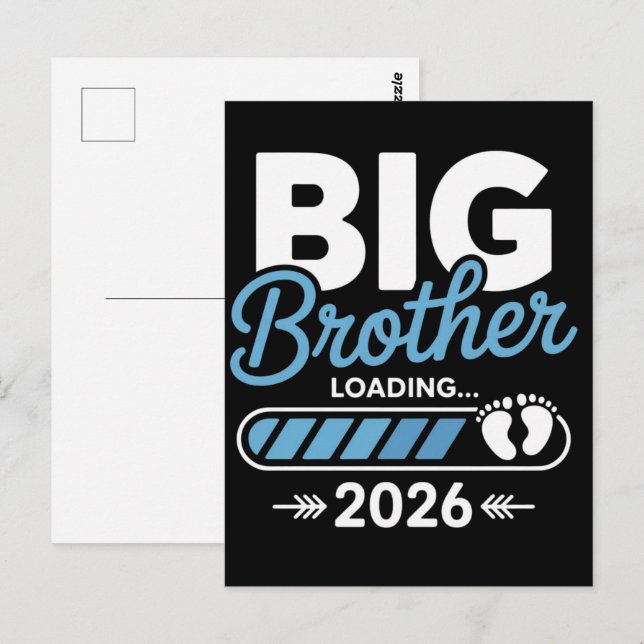 Postal Gran Hermano Cargando: Anuncio de Nuevo Bebé  (Anverso / Reverso)