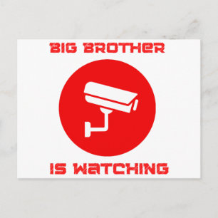 Postal Gran Hermano está Vigilando 1984 ingsoc