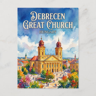 Postal Gran Iglesia Reformada, Debrecen Hungría