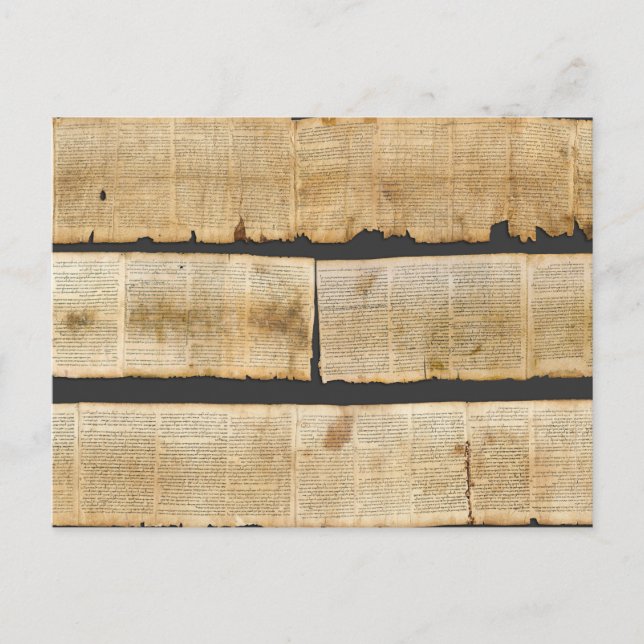 Postal Gran Isaías Desplazarse por el Mar Muerto 1QIsaa (Anverso)