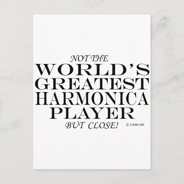 Postal Gran Jugador de Armónica cerrar (Anverso)