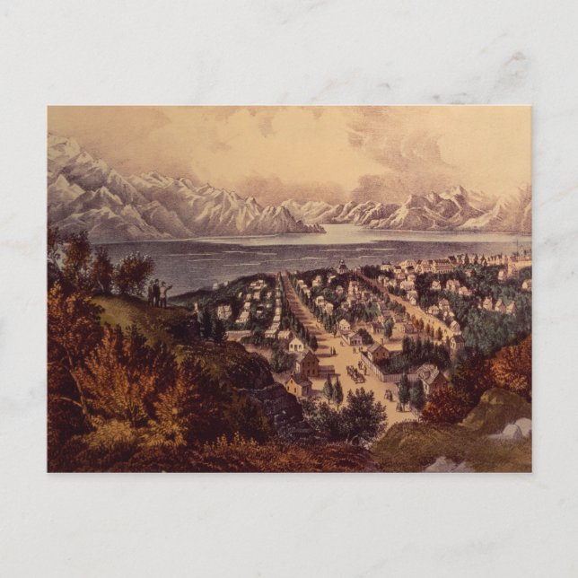 Postal Gran lago salado, Utah (Anverso)