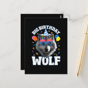 Postal Gran Lobo de Cumpleaños para Lobos