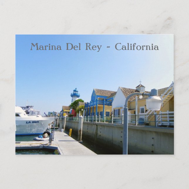 Postal Gran Marina Del Rey Postcard! (Anverso)